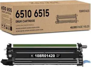 Phaser 6510 WorkCentre 6515 Drum Cartridge Black Replacement for Xerox 108R01420 Imaging Drum Unit for Phaser 6510 WorkCentre 6515 Printer 1-Pack