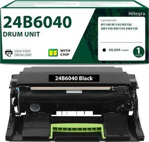 24B6040 Drum Unit 1-Pack Replacement for Lexmark 24B6040 Imaging Unit Compatible with M1140 M1145 M3150 XM1140 XM1145 XM3150 Printer Imaging Cartridge (No Toner)