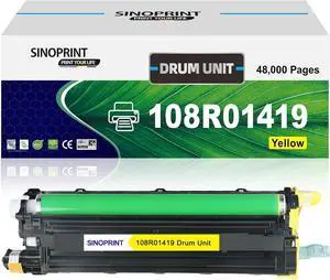 Compatible 6510 6515 Yellow Drum Unit(108R01419) Replacement for Xerox Phaser 6510DNM 6510DN 6510DNI 6510N WorkCentre 6515DNI 6515DNM 6515DN 6515N Printer (Yellow,1-Pack)