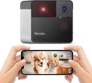 Play 2 Wi- Pet Camera with Laser Toy for Cats & Dogs, 1080P HD Video, 160° Full-Room View, 2-Way Audio, Sound/Motion Alerts, Night Vision, Pet Monitoring App
