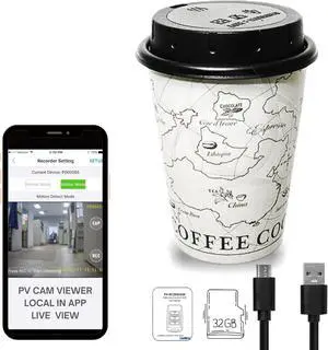 Lawmate PV-CC10W outdoor 1080P Covert Coffee Cup Lid Camera DVR with WiFi with 32GB Micro SD Card, 720p Lawmate PV-CC10W outdoor 1080P Covert Coffee Cup Lid Camera DVR with WiFi with 32GB Micro SD Card, 720p