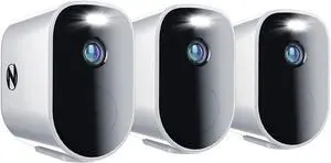 Night Owl Wire Free 2K HD Indoor/Outdoor Deterrence Cameras with 2-Way Audio (3-Pack)