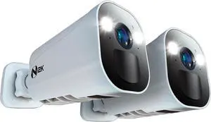 Night Owl Wire Free 2K HD Indoor/Outdoor Deterrence Cameras with 2-Way Audio (2-Pack)