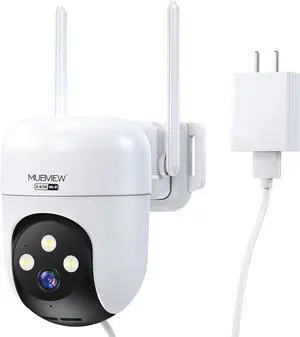 MUBVIEW 360° Security Cameras Wireless Outdoor,24/7 Wired Outdoor Camera for Home Security,Motion Tracking,5G/2.4G WiFi security camera,Night Vision,2-Way Talk, IP66,AI Detection,Local & Cloud Storage