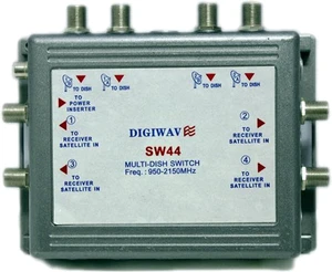 Homevision Technology Satellite Switch Digiwave 4 in 4 Out Satellite Switch, Gray (DGSSW44GRAY) Homevision Technology Satellite Switch Digiwave 4 in 4 Out Satellite Switch, Gray (DGSSW44GRAY)