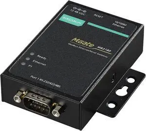 Moxa MGate MB3180: 1 Port RS-232/422/485 Modbus TCP to Serial Communication Gateway Moxa MGate MB3180: 1 Port RS-232/422/485 Modbus TCP to Serial Communication Gateway