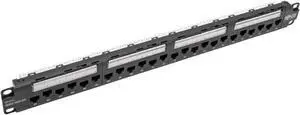 Tripp Lite N252-024-6A 24-Port Cat6a Cat6 Cat5e Patch Panel 110 Punchdown with Cable Management Bar RJ45 1URM TAA