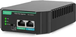 LINOVISION Gigabit 90W 802.3bt PoE Injector, Compatible with Standard and Legacy Non-Standard PD Device, PoE++ Injector for High Power Consumption PTZ Camera, VoIP Phone