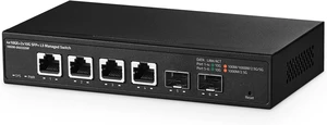 6 Port 10 Gigabit Managed Switch, 4x10G RJ45 Ethernet,Support 1G/2.5G/5G/10G, 2x10G SFP+, 120Gbps Bandwidth, L3 Web Managed, Binardat Metal Small Network Switch 6 Port 10 Gigabit Managed Switch, 4x10G RJ45 Ethernet,Support 1G/2.5G/5G/10G, 2x10G SFP+, 120Gbps Bandwidth, L3 Web Managed, Binardat Metal Small Network Switch
