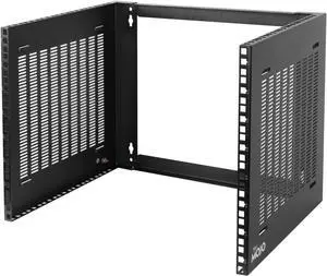 Tecmojo 8U Wall Mount Rack,8U Rack 14 inch Depth,19" Network Rack for Shallow Server and IT Equipment, Network Switches,Patch Panel Bracket,110lbs(50kg) Weight Capacity,Black