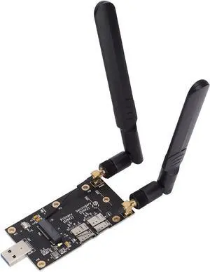 NGFF M.2 to USB 3.0 Adapter,Dual SIM Card Slot LTE Modem,with Antenna Screw,Support SIM Card Push Connector,Suitable for LTE/4G/5G Module NGFF M.2 to USB 3.0 Adapter,Dual SIM Card Slot LTE Modem,with Antenna Screw,Support SIM Card Push Connector,Suitable for LTE/4G/5G Module