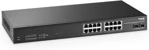 MokerLink 16 Port 2.5G Managed Ethernet Switch with 2x10G SFP, 16x2.5G Base-T Ports, Support LACP/VLAN/QOS/IGMP, Metal Web Managed Fanless RackMount Network Switch MokerLink 16 Port 2.5G Managed Ethernet Switch with 2x10G SFP, 16x2.5G Base-T Ports, Support LACP/VLAN/QOS/IGMP, Metal Web Managed Fanless RackMount Network Switch
