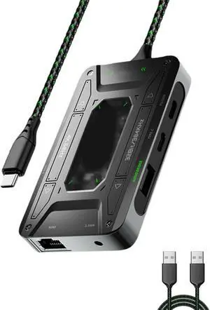 Earphones Converter for DS7 Headphone Adapter Docking Station 1000Mbps Ethernet PD100W and 5Gbps Data Transfer