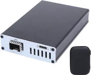 25G Network Card, High Speed USB4 SFP Optical Interface Network Adapter Plug and Play with Aluminum Alloy Shell, for OS X Systems (Single Port) 25G Network Card, High Speed USB4 SFP Optical Interface Network Adapter Plug and Play with Aluminum Alloy Shell, for OS X Systems (Single Port)
