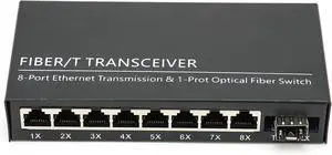 Gigabit Switch with 8 Port Ethernet and 1 Port Single Mode Dual Fiber, Adaptive Gigabit Converter for Efficient Signal Conversion Gigabit Switch with 8 Port Ethernet and 1 Port Single Mode Dual Fiber, Adaptive Gigabit Converter for Efficient Signal Conversion