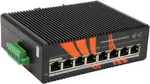 Industrial Ethernet Switches 8 Port, Unmanaged DIN Rail Network Switch, 12 to 58V DC Input with IP40 Protection, Wide Temperature Range from - 40 to 75 Degree Centigrade for Indus Industrial Ethernet Switches 8 Port, Unmanaged DIN Rail Network Switch, 12 to 58V DC Input with IP40 Protection, Wide Temperature Range from - 40 to 75 Degree Centigrade for Indus