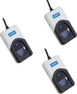 HID DigitalPersona URU4500 USB Fingerprint Reader, ID Demo Soft, Pack of 3