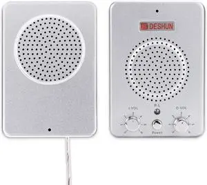 Window intercom System Dual Way, Window Speakers, A walkie-Talkie That can be Attached to Glass,Built-in Microphone, intercom System for The Business/Bank/Office/Hospital/Station/Catering