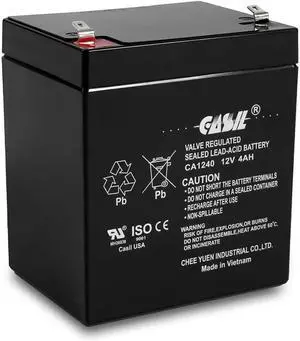Casil CA1240 12V 4Ah SLA/AGM Sealed Lead-Acid Maintenance-Free Alarm Battery  F1 Terminals