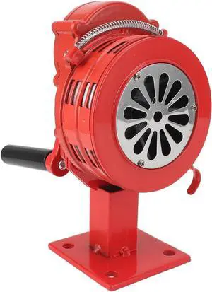 Hand Crank Siren Aluminium Alloy 110dB Loud Alarm Air Raid Tornado Siren Horn for Emergency Industrial Factory Use Green Red (Red) Hand Crank Siren Aluminium Alloy 110dB Loud Alarm Air Raid Tornado Siren Horn for Emergency Industrial Factory Use Green Red (Red)