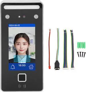 Dynamic Face Recognition Time Clock with Card Access Control for Employee Attendance Visible Light Support Networking Machine for Office Hotel Factory
