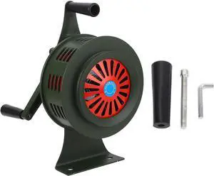 Hand Crank Siren Horn, Portable Loud Manual Operated Alarm 120dB Adjustable Volume, with Foldable Handle for Emergency Safety and Sporting Events