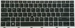 AUTENS Replacement US Keyboard for HP EliteBook 840 G5 / 840 G6 / 745 G5 / 745 G6 Laptop Silver Frame Backlight