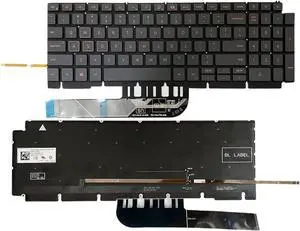 Gintai Laptop US Backlit Keyboard Replacement for Dell G15 (5510) G15 (5511) G15 5515 G15 5520 0H4XRJ 343NN