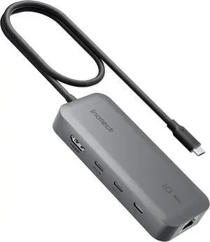 Inateck HDMI Docking Station 4K 60Hz, USB C Video+Data, 100W PD,10 in 1 USB 3.2 Type C Hub, 2 USB 3.0 A, RJ45 Ethernet, 1.6ft Cable, for Windows 7/10/11, Linux, MacOS 10.2, HB2030