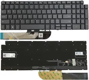 Gintai Laptop Black US Keyboard Backlit for Dell Inspiron 15 3501 3502 3505 5501 5502 5508 5584 5590 5593 5594 5598 7500 7501 7590 7591/ Latitude 3510 Series 051DKM 490.0GE07.010K Clavier