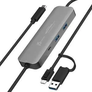 j5create Screen/Mouse/Keyboard/File Sharing Hub - Wormhole Switch Display KVM Sharing - PC to PC USB 3.1, Compatible with Windows 11, 10 (JCH462)