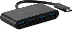 Kensington CH1200 USB-C 10Gbps 4-Port Hub, USB Type C to USB Adapter with 4 USB 3.0, Compatible with Thunderbolt 4, Thunderbolt 3, USB4 and USB-C Devices (K33616WW)