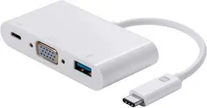 Monoprice Select Series USB-C VGA Multiport Adapter - White for Apple 12 Inch MacBook, MacBook Pro, Dell XPS 13, Galaxy S8 Plus, Lenovo Yoga 900, Chromebook Pixel Monoprice Select Series USB-C VGA Multiport Adapter - White for Apple 12 Inch MacBook, MacBook Pro, Dell XPS 13, Galaxy S8 Plus, Lenovo Yoga 900, Chromebook Pixel