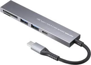 Sanwa Supply USB-3TCHC21MS USB 5Gbps 3-Port Slim Hub (with Card Reader, Type-C Connection) Sanwa Supply USB-3TCHC21MS USB 5Gbps 3-Port Slim Hub (with Card Reader, Type-C Connection)