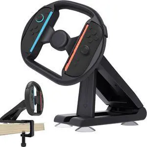 Controller Steering Wheel for Nintendo Switch 2 (2025) Gaming Racing Wheel Stand, Table Attachment with 4 Table Suction Cup & Upgraded Bolt Base  for JoyCon 2  Enhanced Stability for Immersive