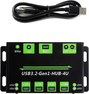 Metal USB Hubs with 4 USB 3.2 Gen1 Port, Integrated LED Indicators, and Up to 2A Output Per Port