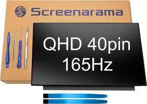 SCREENARAMA New Screen Replacement for ASUS ROG G513 G513I G513Q G513R (165Hz QHD 2560x1440) 40pin IPS LCD LED Display with Tools and Tape