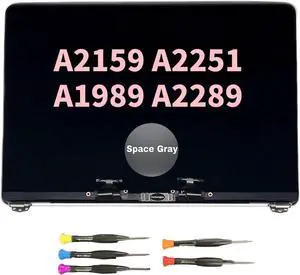 13.3" Replacement LCD Screen for MacBook Pro A1989 A2159 A2289 2251 EMC 3214 EMC 3358 3348 3456 3301 True Tone 2018 2019 2020 Retina Assembly (Space Gray)