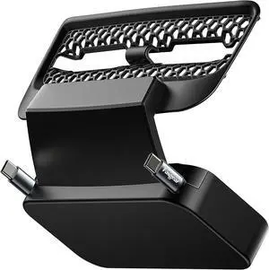 Fasgear Rear USB Charging Hub Docking Station Compatible for Tesla Model 3 Model Y (2021 2022 2023), 80cm 27W Fast Charge 2 Pack Retractable Type C Cables with Rear AC Vent Outlet Cover