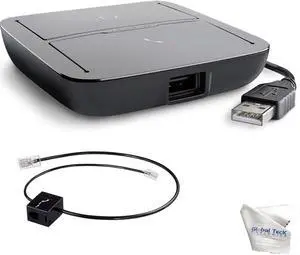 GTW Poly MDA 220 USB Hub for Deskphone, PC, Mac USB-A, Built for Communications Applications Compatible with Zoom, Teams, Avaya Cloud, Cisco Webex, RingCentral and More GTW Microfiber Included