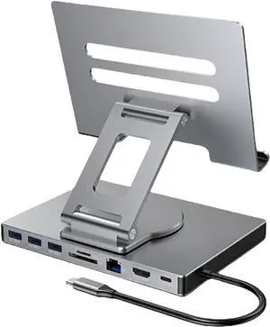 8/9 in 1 USB C Docking Station for Tablets Hubs Type to 4K 60Hz 5Gbps USB3.0 1000Mbps Adapter PC