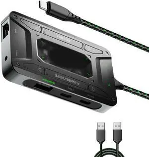 7 Port Adapter 5Gbps for DS7 USB C Earphones Devices 1000Mbps PD100W Multiple Function for Office and Home Use5