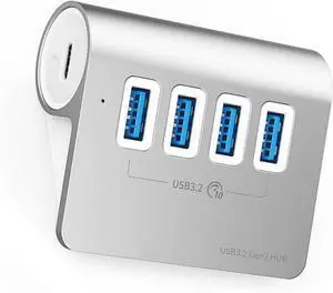 Fast 10Gbps USB Hubs 4Port USB 3.2 Splitter 5V3A Power Supply Aluminum USB Splitter for PC Accessories Metal Shell