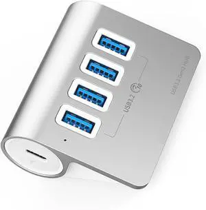 divuukyi Super Speed 10Gbps 4Port USB 3.2 Hubs USB Splitter Aluminum Designs 5V3A Power Supply For Multiple Devices Computers