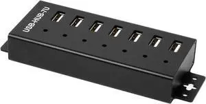Industrial Grade USB HUB Extending 7X USB 2.0 Ports 7X Concurrent USB Connections MTT Technology(Without Power Supply)