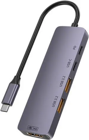 10GBPS 140W Fast Charge 3.2 USB C Hub with PD100W Adapter for Laptop Smartphone Tablet 4K HDTV Portable C Hub