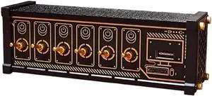 6 Ports USB Switcher, Cyberpunk USB Docking Station, with Independent Control Button, Voice Control Function, Data Transmission, for Phones, Tablets, and Gadgets