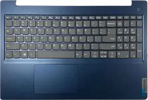 wzqrps Replacement for Lenovo IdeaPad 3 15IML05 15IIL05 15ADA06 15ARE05 Laptop Upper Case Palmrest Non-Backlit Keyboard Touchpad Assembly Part 5CB0X57536 5CB1D03528 5CB0X57656 Blue