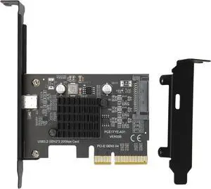 PCI E to USB 3.2 Expansion Card GEN2x2 20Gbps Single Port Type C ASMedia ASM3242 Chip PCI E 4X Extender High Speed Desktop PC Internal Component for 10 11 iOS Llinux PCI E to USB 3.2 Expansion Card GEN2x2 20Gbps Single Port Type C ASMedia ASM3242 Chip PCI E 4X Extender High Speed Desktop PC Internal Component for 10 11 iOS Llinux