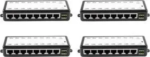 TAMOSH 4X 8 Ports Poe Injector Poe Splitter for CCTV Network Poe Camera Power Over Ethernet Ieee802.3Af